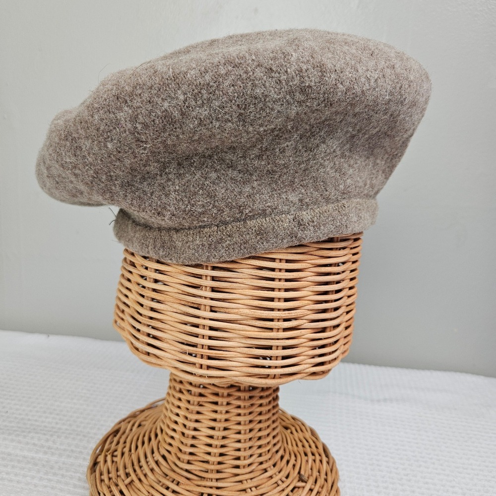 Vintage P.R.T. Ultrabasque 100% Wool‎ Beret Hat Beige Tan - Picture 3 of 13